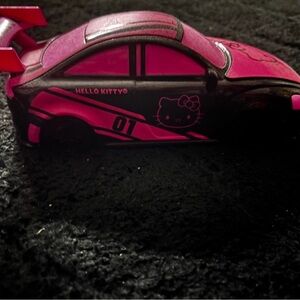 Hello Kitty Pink and Black Racing Car